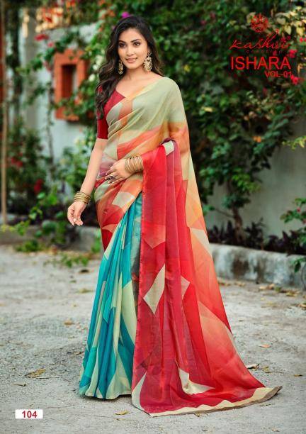 Kashvi ishara vol 1 saree holesale market in Kolkata